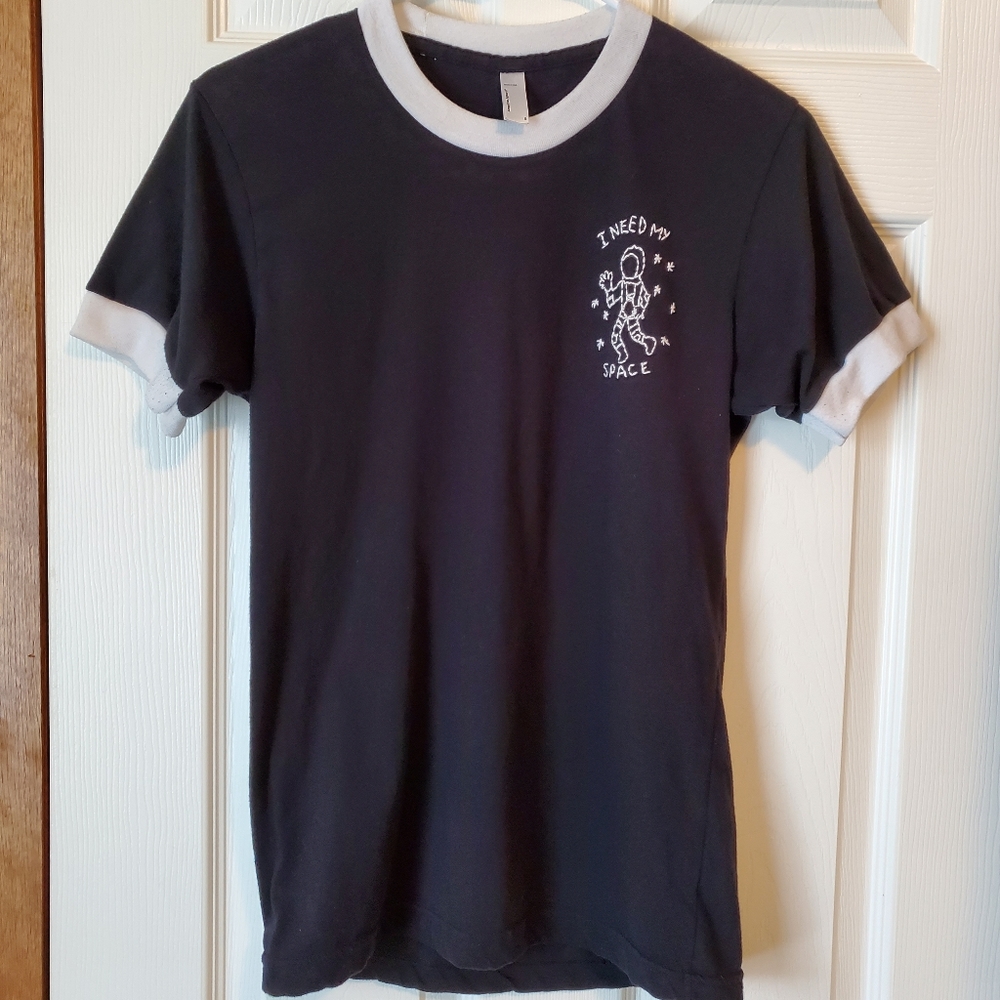 I Need My Space hand embroidered tee